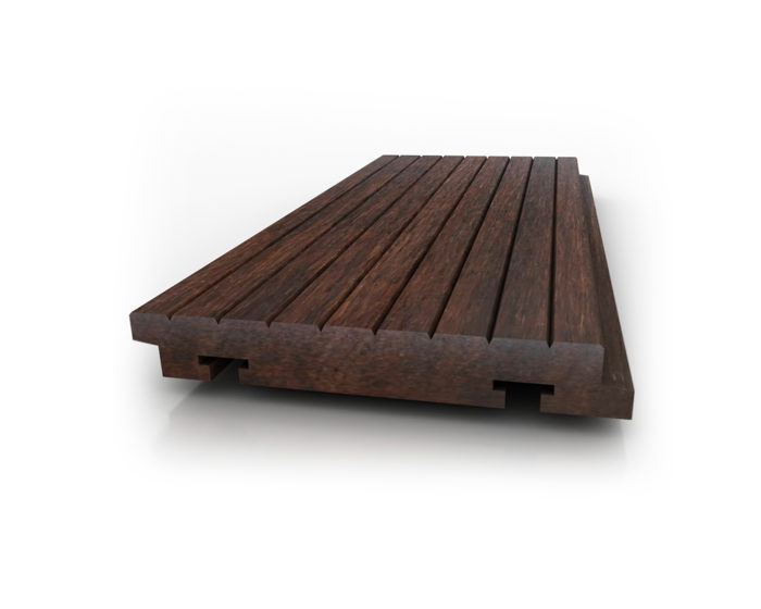 Tarima exterpark Magnet Tech Bambú carbonizado ranurado