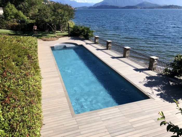 Proyecto Exterpark Cube Antique en piscina del Lago Maggiore