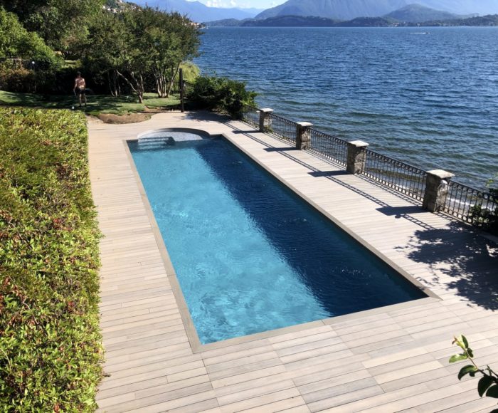 Proyecto Exterpark Cube Antique en piscina del Lago Maggiore