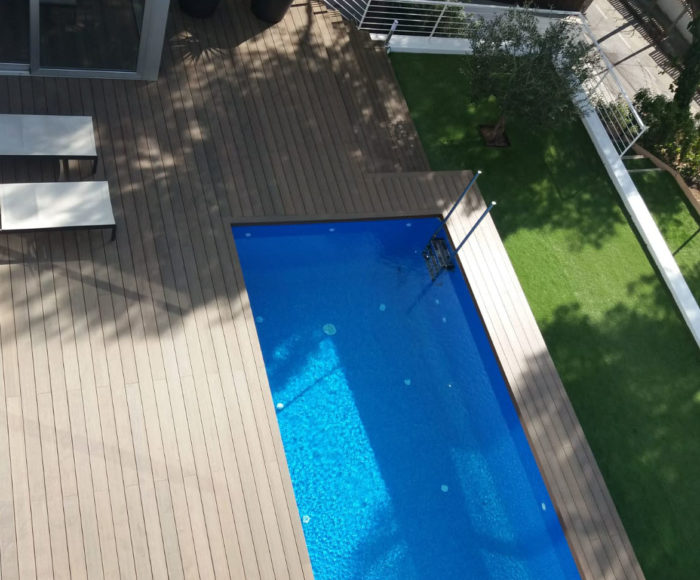 Proyecto Exterpark Cube Plata en Vivienda con piscina