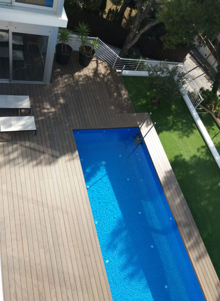 Proyecto Exterpark Cube Plata en Vivienda con piscina
