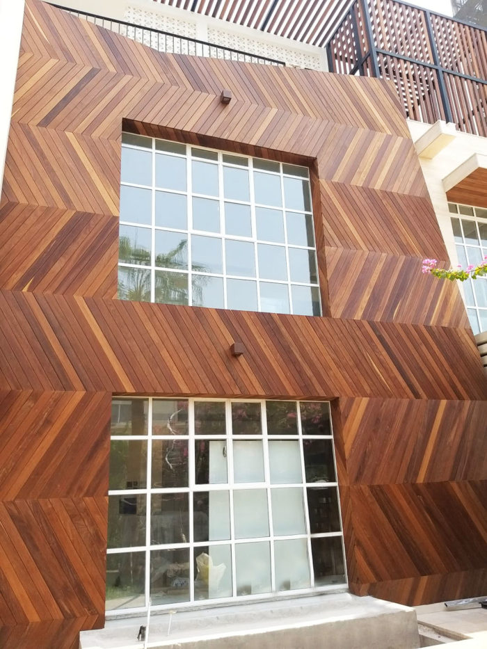 Proyecto Exterpark Ipe para revestimiento de fachada en Bahrain